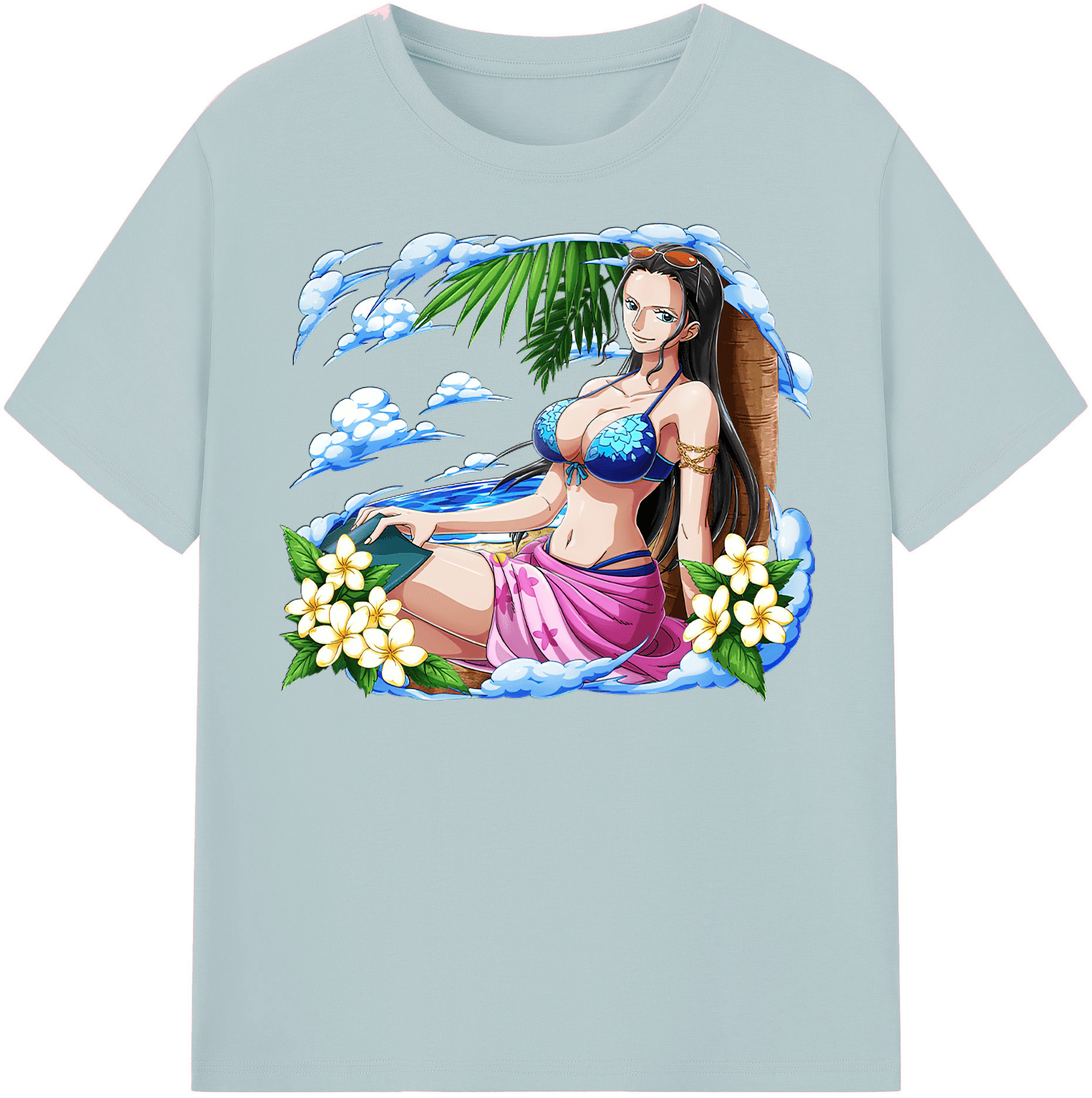 ワンピース ニコ・ロビン ONE PIECE Nico Robin 綿100％半袖Tシャツ（フロントプリント）